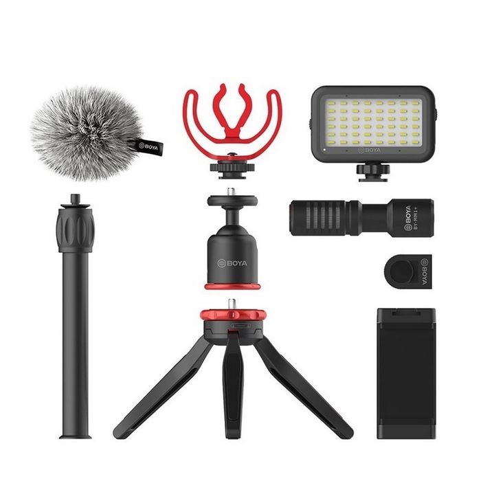 BOYA VLOGGING KIT 2 INCL. MINI TRIPOD BY-MM1 + MIC LED LIGHT