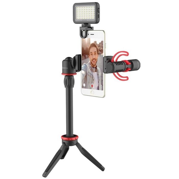 BOYA VLOGGING KIT 2 INCL. MINI TRIPOD BY-MM1 + MIC LED LIGHT