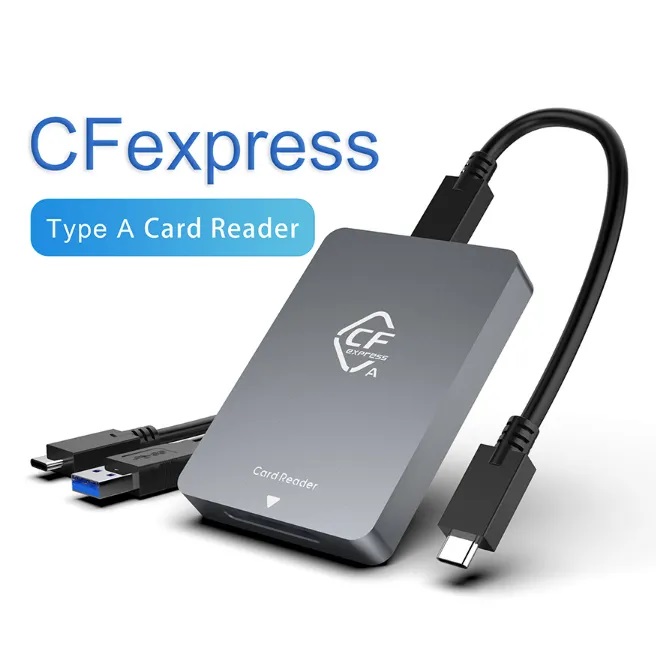 CARD READER ALUMINIUM CFEXPRESS TYPE A USB 3.1 + USB-C - Click Image to Close