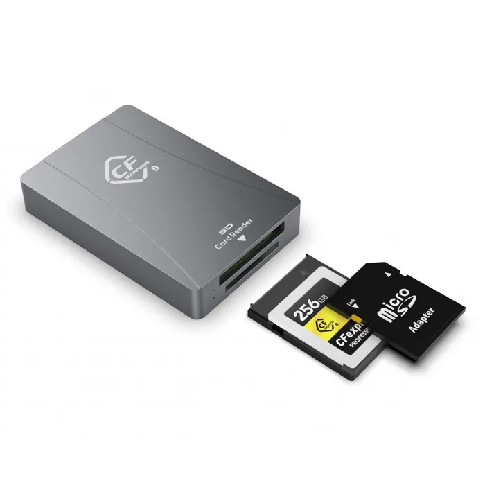 CARD READER ALUMINIUM CFEXPRESS TYPE B USB 3.1 + USB-C
