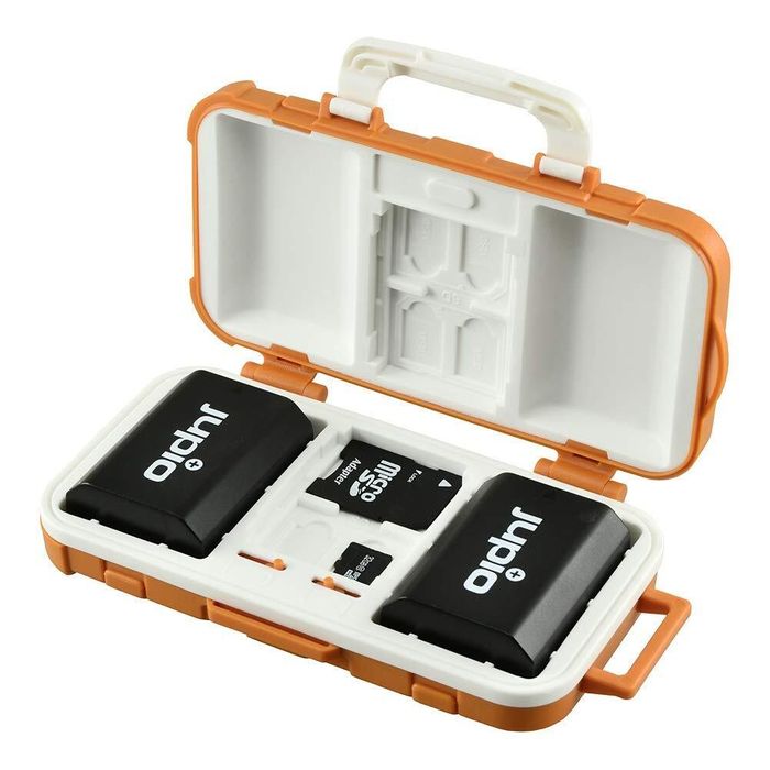 JUPIO HARD CASE FOR 2 BATTERIES AND UP TO 14 MEMORY CARDS - Click Image to Close