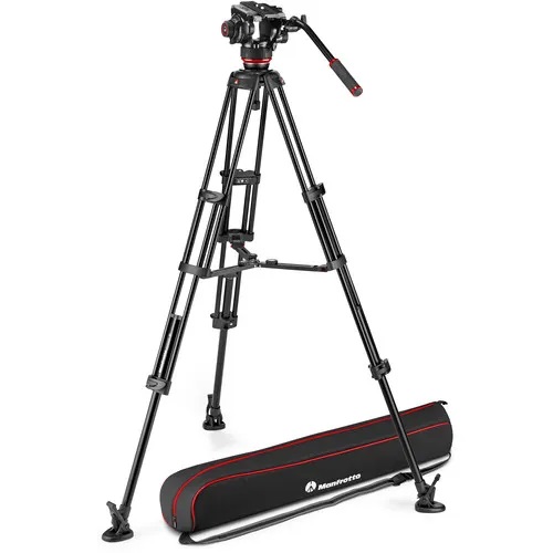 MANFROTTO 504X FLUID VIDEO HEAD & ALU TWIN LEG MS TRIPOD - Click Image to Close