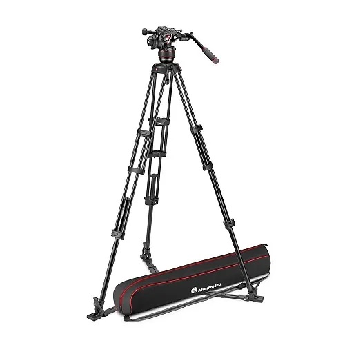 MANFROTTO NITROTECH 608 VIDEO HEAD & ALU TWIN GS TRIPOD - Click Image to Close