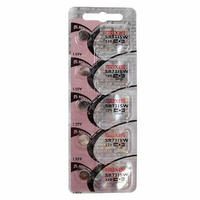 MAXELL SILVER OXIDE SR731SW WATCH BATTERY BUTTON CELL 5 PACK - Click Image to Close