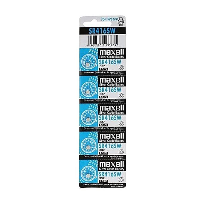 MAXELL SILVER OXIDE SR712SW WATCH BATTERY BUTTON CELL 5 PACK