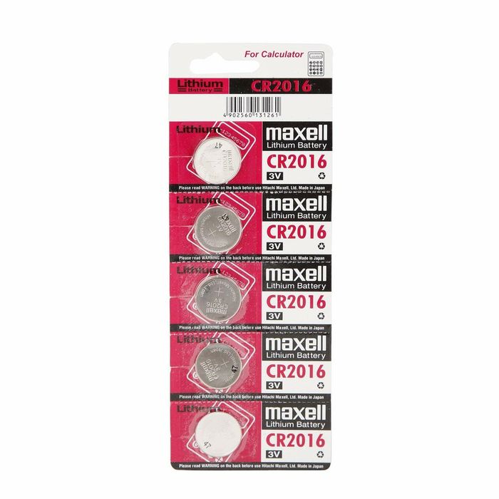 MAXELL LITHIUM BATTERY CR2016 3V COIN CELL 5 PACK - Click Image to Close