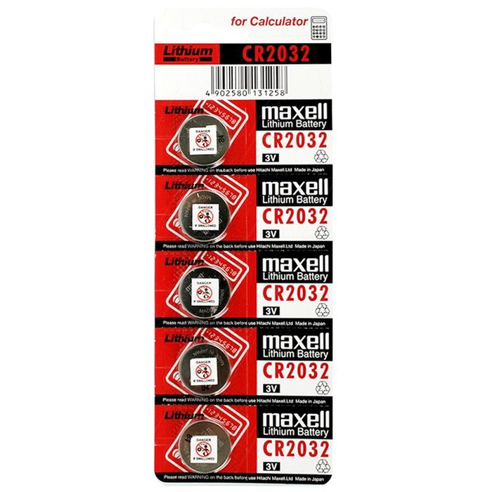 MAXELL LITHIUM BATTERY CR2032 3V COIN CELL 5 PACK - Click Image to Close