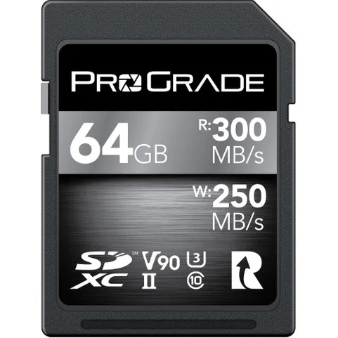 PROGRADE DIGITAL SDXC COBALT UHS-II 64GB R300MB/S W250MB/S V90 - Click Image to Close