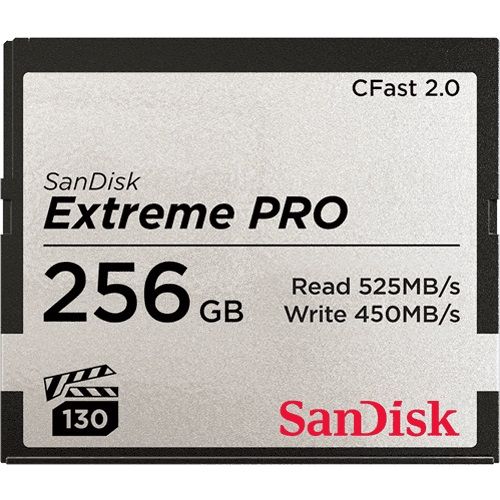 SANDISK EXTREME PRO CFAST 2.0 256GB UP TO R525MB/S W450MB/S VPG-