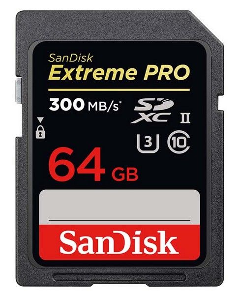 SANDISK EXTREME PRO SDXC 64GB UP TO 300MB/S SD CARD CLASS 10