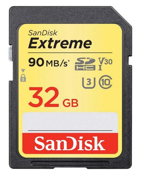 SANDISK EXTREME SDHC 32GB UP TO R90MB/S SD CARD CLASS 10 U3 V30 - Click Image to Close