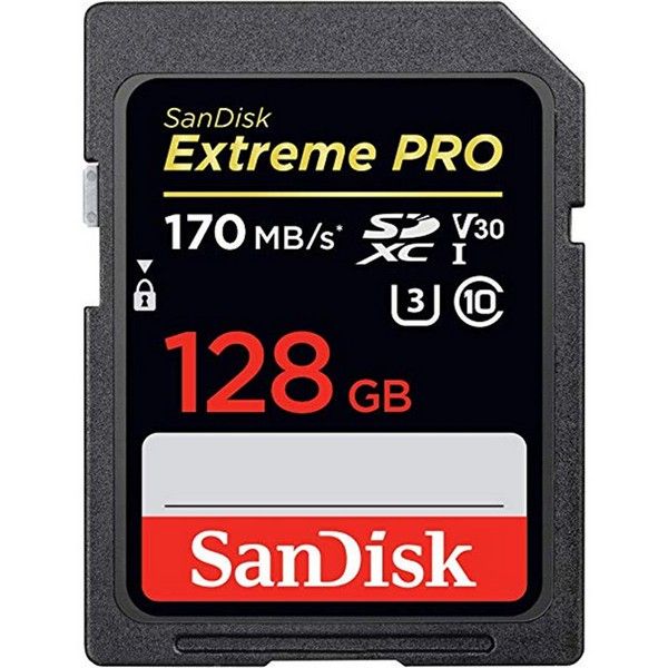 SANDISK EXTREME PRO SDXC 128GB UP TO R170MB/S W90MB/S SD CARD UH