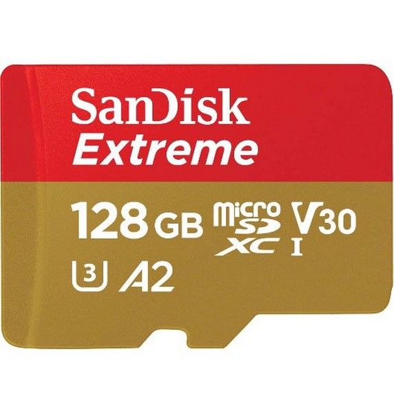 SANDISK EXTREME MICRO SDXC 128GB UP TO 160MB/S CLASS 10 A2 V30