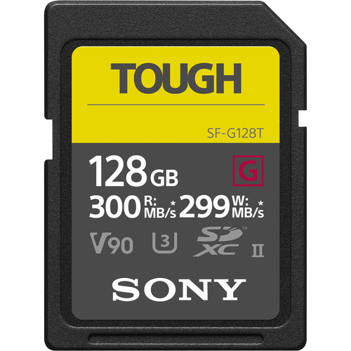 Sony 128GB SF-G Tough Series UHS-II SDXC Memory Card - Click Image to Close