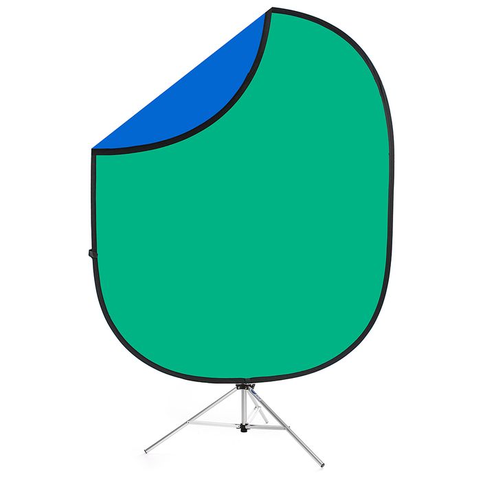 SAVAGE COLLAPSIBLE BACKDROP KIT CHROMA GREEN BLUE 1.52X1.83M
